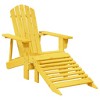 Adirondack Chair Yellow Solid Fir Wood Medium Ergonomic vidaXL - 2 of 4