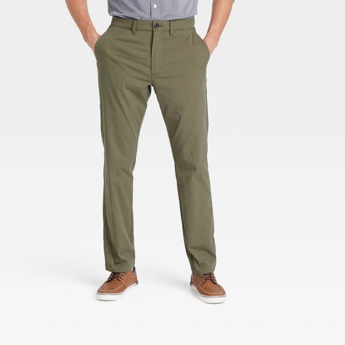 Men's Big & Tall Slim Fit Tech Chino Pants - Goodfellow & Co™ Olive ...