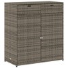 vidaXL Patio Storage Cabinet Gray 41.3 in.x21.7 in.x44.5 in. Poly Rattan - 2 of 4