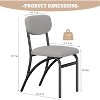 Dining Chairs Set of 2/4, Mid-Century Modern Boucle Upholstered Kitchen Chairs with Arched Metal Legs, Accent Dining Room Chairs for Living Room - 2 of 4