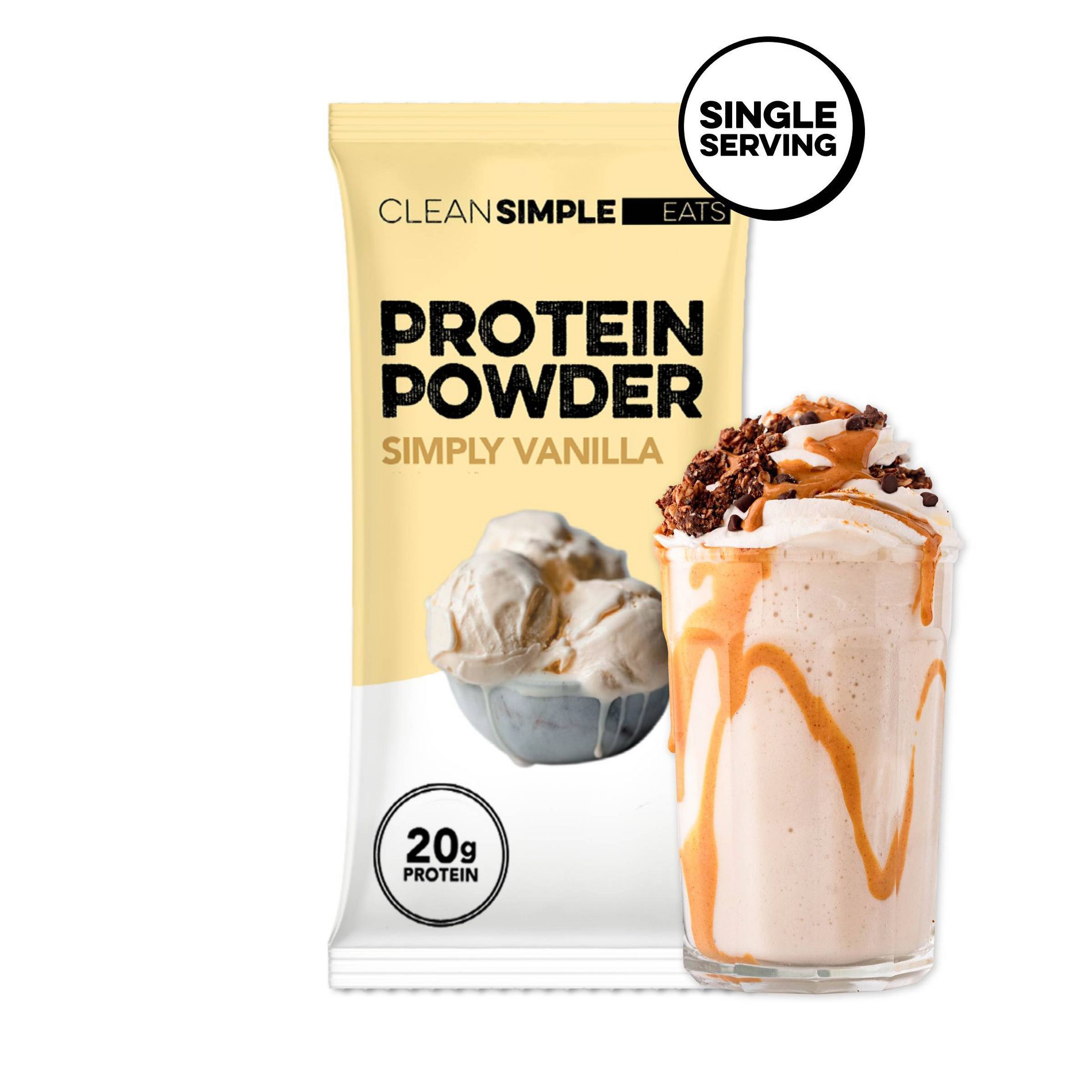 Clean Simple Eats Protein Powder - Simply Vanilla - 1.16oz/1 stick