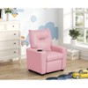 LOVMOR Kids Recliner Chair, Kid Upholstered Couch with Cup Holder, Footrest&Backrest, Toddlers Velvet Recliner w/ Headrest&Footrest - 2 of 4