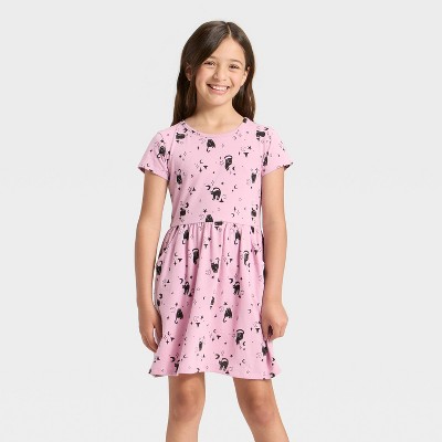 Girls' Short Sleeve Halloween Dress - Cat & Jack
