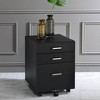 Anybear Black Rectangular File Cabinet with 3 Drawer - 2 of 4