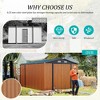 Outdoor Storage Shed 9×11FT with 3 Lockable Doors, Utility Tool Shed Metal Storage Garden Sheds 4 Vents - 3 of 4