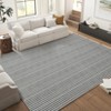 Boho Striped Print Large Living Room Rug Soft Low Pile Washable Dining Room Area Rug Modern Indoor Rugs for Bedroom Nursery - image 2 of 4