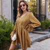 Anna-Kaci Women's Long Sleeve Button-Front Dress with Flared Cuffs - 2 of 4