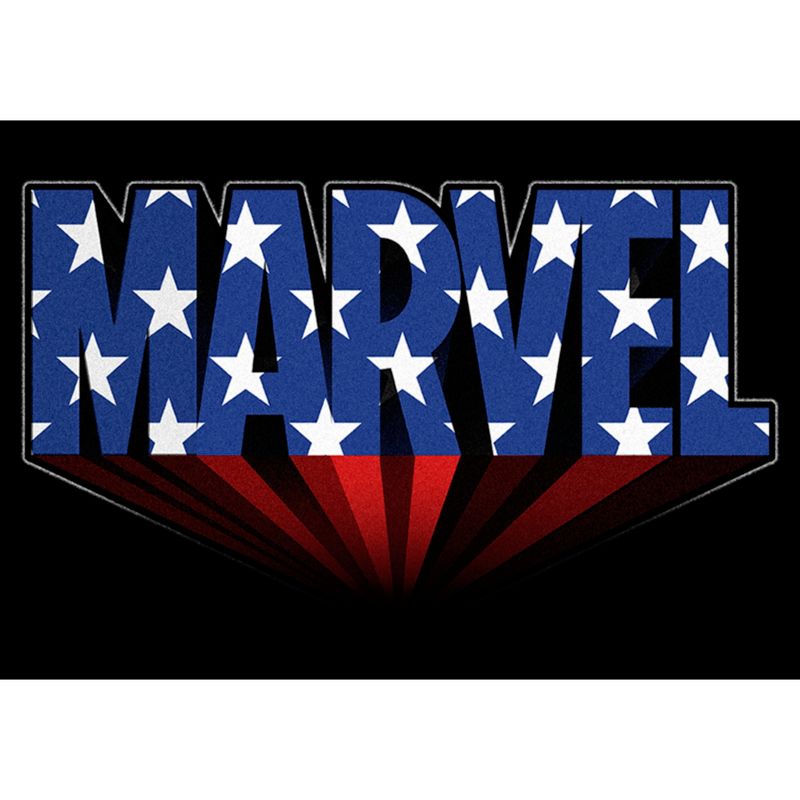 Men's Marvel Classic American Star Logo  T-Shirt - Black - 1X Big Tall, 2 of 3