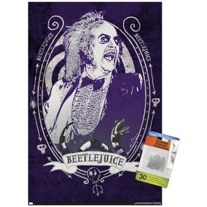 Trends International Beetlejuice - Purple Unframed Wall Poster Print Clear Push Pins Bundle 14.725" x 22.375" - 1 of 4