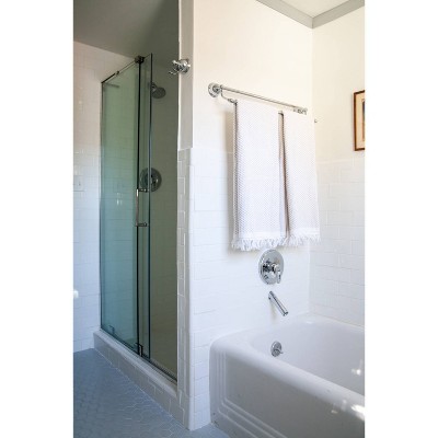 Polished Chrome 24-Inch Dual Wall Mounted Towel Bar
