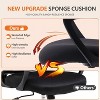 Tall Home Office Chair for Standing Desk with Adjustable Foot Ring, Ergonomic Mid Back Cushion Lumbar Support, Counter Height Chairs-The Pop Home - 4 of 4