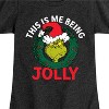 Girls' - Dr. Seuss - The Grinch This Is Me Being Jolly Fitted Short Sleeve Graphic T-Shirt - 2 of 4