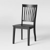 2pk Holden Slat Back Dining Chair Black - Threshold™: Solid Wood Frame, Modern Style, 200lb Capacity - 4 of 4