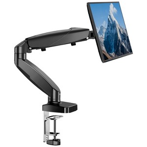 JIONJOY Single Monitor Mount: Gas Spring Arm Desk Stand with Clamp & Grommet Base for Computer Screens - 1 of 4