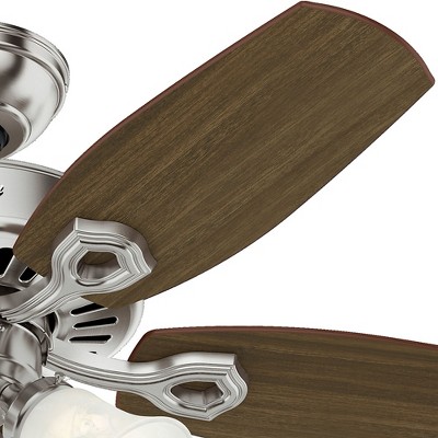 42" Premier Bronze Ceiling Fan with Walnut Blades and Lights
