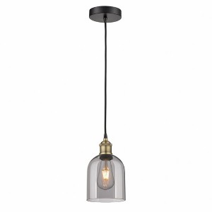 Bella - 1 Light Cord Hung Mini Pendant In Industrial Style-9.5 Inches Tall and 5.5 Inches Wide - 1 of 1