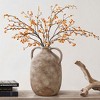 LuxenHome Marble Brown Ceramic 11.5-Inch Tall Jug Vase with Handles Multicolored - 2 of 4