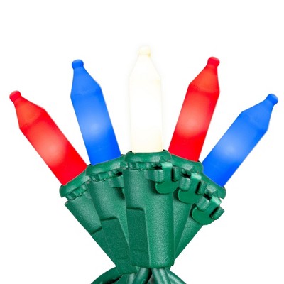 Novelty Lights RetroGlo LED Chasing Mini Lights Connectable 140 Light Green Wire 46.5 Feet Long