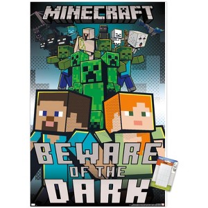 Trends International Minecraft - Beware Of The Dark Unframed Wall Poster Prints - 1 of 4