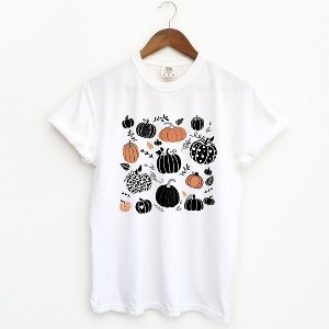 Simply Sage Market Women's Halloween Pumpkins Short Sleeve Garment Dyed Tee - 1 of 4