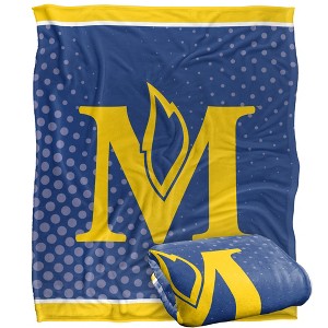 Madonna University Logo Dots Silky Touch Blanket White 50x60 - 1 of 4