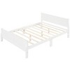 ALEXOUN Classic Style Queen Size Wood Platform Bed with Headboard and Footboard & Wood Slat Support and Solid Wood Legs, No Box Spring Needed (White) - 4 of 4