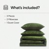 Viscose Duvet Cover Set, 100 Organic, Buttery Soft, Cooling, 90x90 Forest, Full/Queen - 2 of 3