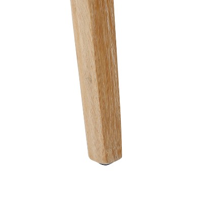 30" Bamboo Top Mid-Century Modern Counter Table with Chrome Accents