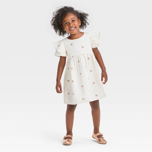 Toddler Girls Embroidered Dress Cat Jack Cream Target