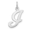 Black Bow Jewelry 14k White Gold, Sophia Collection, Small Script Initial I Pendant - 3 of 4