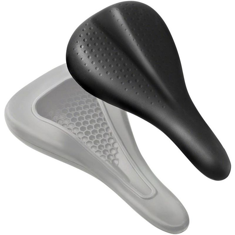 Delta HexAir Saddle Cover - Racing, Black Super Flexible, Stretchy Silicone, 1 of 3