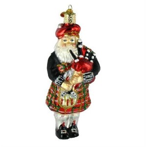 Old World Christmas Blown Glass Ornament for Christmas Tree, Highland Santa - 1 of 4