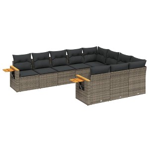 vidaXL Garden Sofa Set Grey - 1 of 4