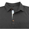 Mens Fall Casual Long Sleeve Polo Shirts Summer Button Collar Fashion Classic Top Blouse With Pocket - 4 of 4