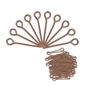 Unique Bargains DIY Craft Necklaces Bracelets Earrings Jewelry Making Iron 21 Gauge Eye Pins 200 Pcs - 1 of 4