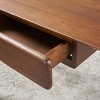 Kiersten Wood Writing Desk with Drawers Walnut - Christopher Knight Home - 3 of 4