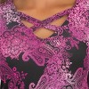 Collections Etc Paisley Lattice V-neck Tunic - 2 of 4