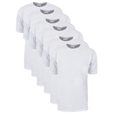 6 Pack Shaka Wear Men's Max Heavyweight Short Sleeve Crew Neck T-Shirt
