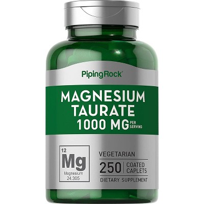 Piping Rock Magnesium Taurate 1000 mg | 250 Coated Caplets