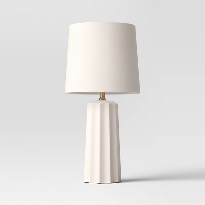 Ribbed Ceramic Table Lamp Cream  - Threshold™