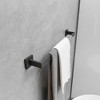 BWE 4-Piece Bath Hardware Set with Towel Bar Hand Towel Holder Toilet Paper Holder Towel Hook Square - 2 of 4