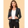 INSPIRE CHIC Women's Notched Lapel Open Front Business Casual Blazer - 3 of 4