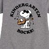 - Peanuts - Kindergarten Rocks Graphic Short Sleeve Fleece Dress - 2 of 4