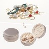 Unique Bargains Travel Small Portable PU Leather Round Jewelry Box 2 Pcs - 2 of 4