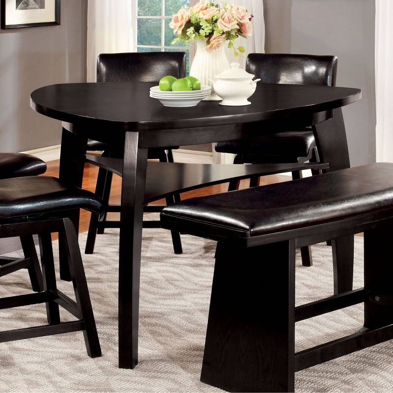 Bronswood&#160;Triangular Open Shelf Counter Dining Table Black - HOMES: Inside + Out, 2 of 4