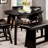 Bronswood Triangular Open Shelf Counter Dining Table Black - HOMES: Inside + Out - image 2 of 3