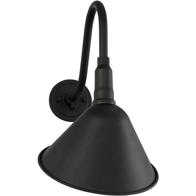 Barn Light Matte Black Outdoor Gooseneck Wall Sconce Set