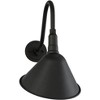 Franklin Iron Works Neihart Rustic Farmhouse Outdoor Wall Light Fixtures Set of 2 Black Gooseneck Arm Downlight 18" for Post Exterior Barn - 3 of 4