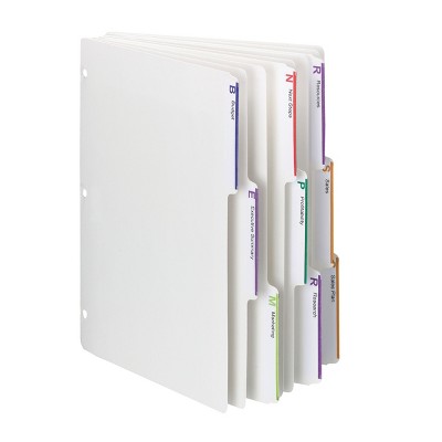 binder with tabs