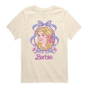 Boys' - Barbie - Portrait Floral Bow Short Sleeve Graphic T-Shirt - 1 of 3